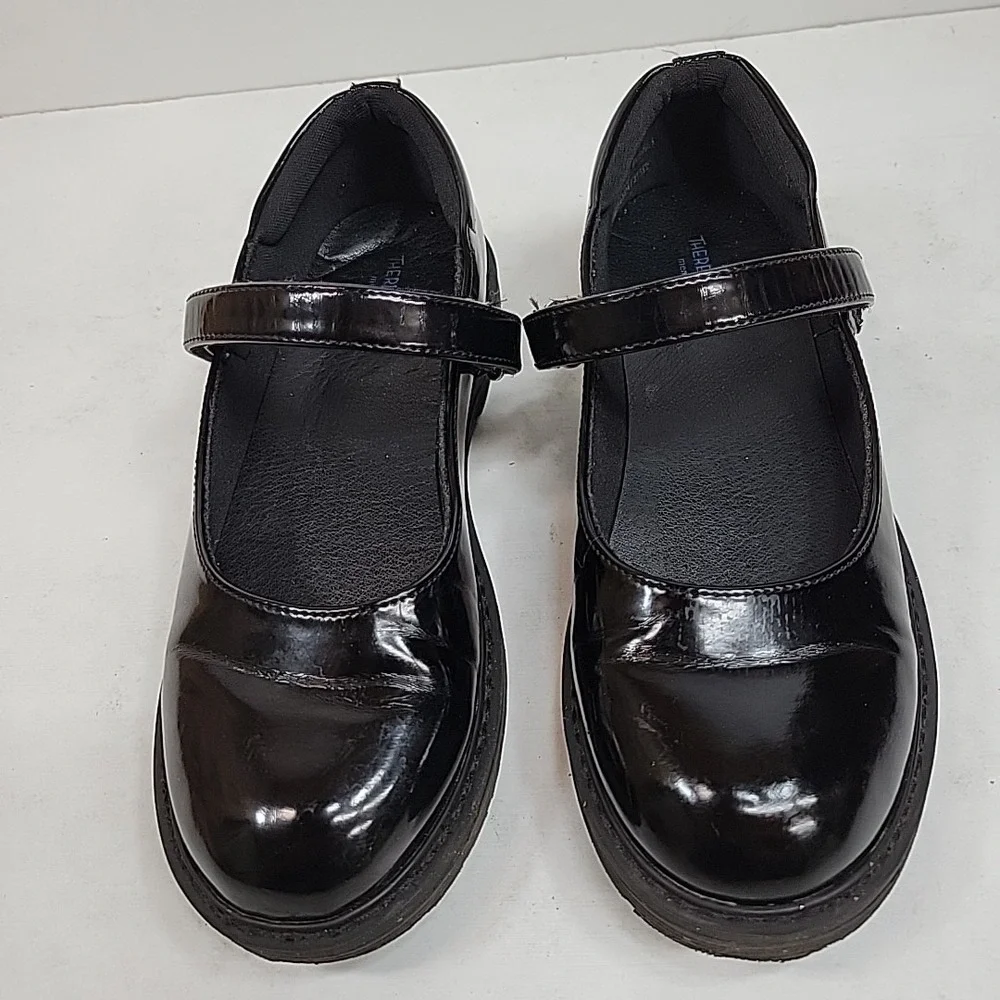 Thereabouts Girls Black Mary Jane Shoes Strap School Uniform Size 4 Preppy Comfy